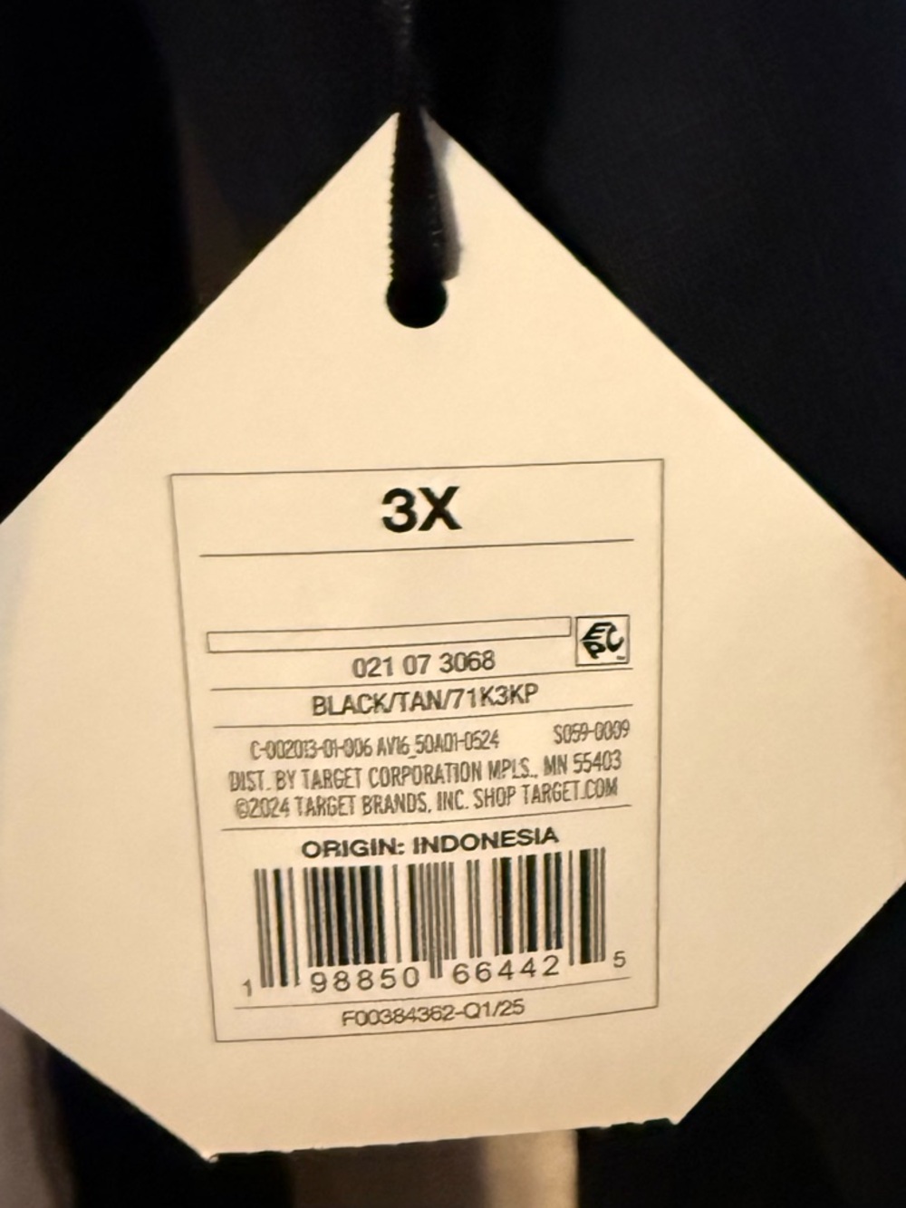 Ava & Viv Black Mini Wrap Skort with Cream Trim and Side Tie - Picture 4 of 6